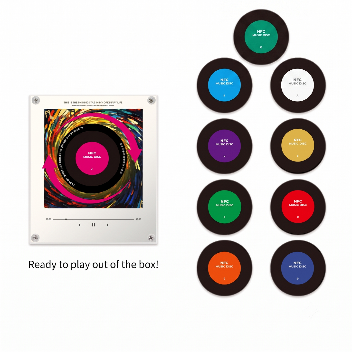 Retro Mini Vinyl NFC Player