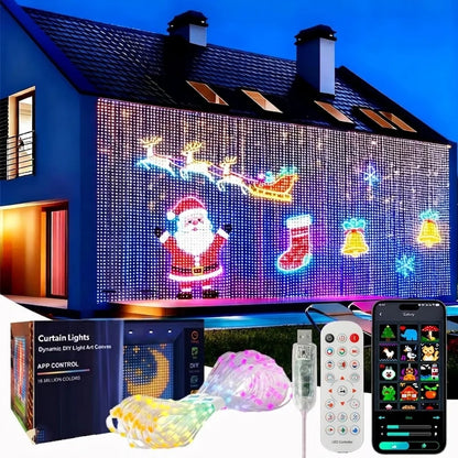 Merry Pixels™ Smart Animated LED Curtain Lights