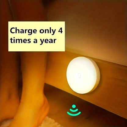 Smart Wireless LED Motion Sensor Night Light (USB Rechargeable & Magnetic)