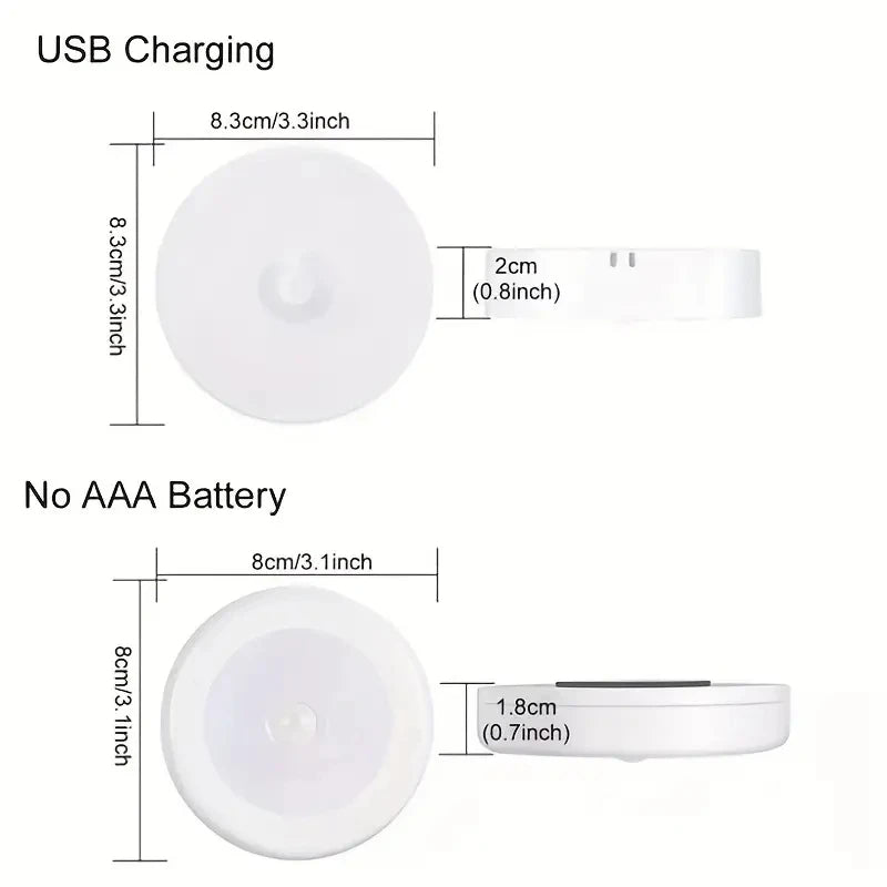 Smart Wireless LED Motion Sensor Night Light (USB Rechargeable & Magnetic)