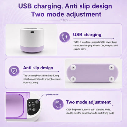 UltraClean™ Portable Ultrasonic Cleaner – Professional 360° Deep Cleaning for Jewelry, Glasses, Watches & Dentures