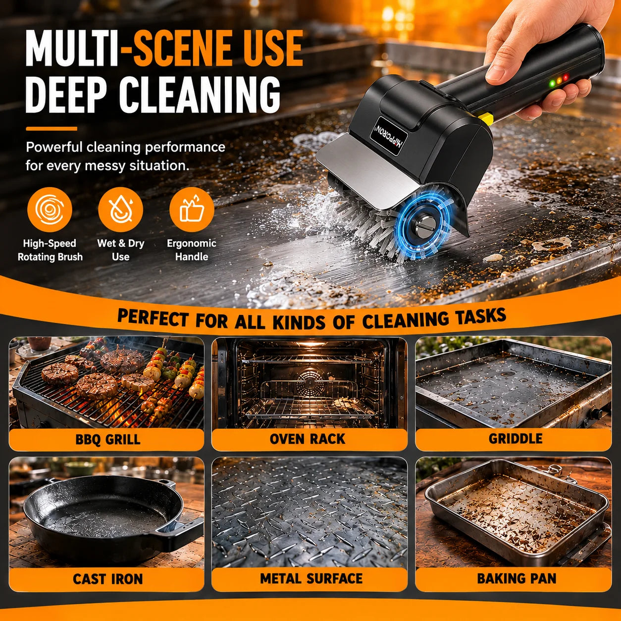 Ultimate Bristle-Free BBQ Brush Pro