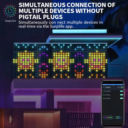 Merry Pixels™ Smart Animated LED Curtain Lights