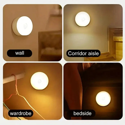 Smart Wireless LED Motion Sensor Night Light (USB Rechargeable & Magnetic)