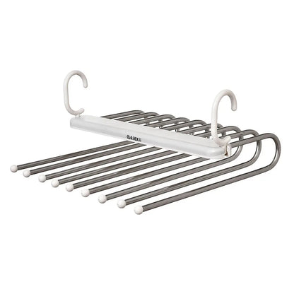Ultimate 9-in-1 Space-Saving Stainless Steel Pants Rack