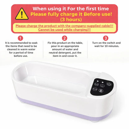 UltraClean™ Portable Ultrasonic Cleaner – Professional 360° Deep Cleaning for Jewelry, Glasses, Watches & Dentures