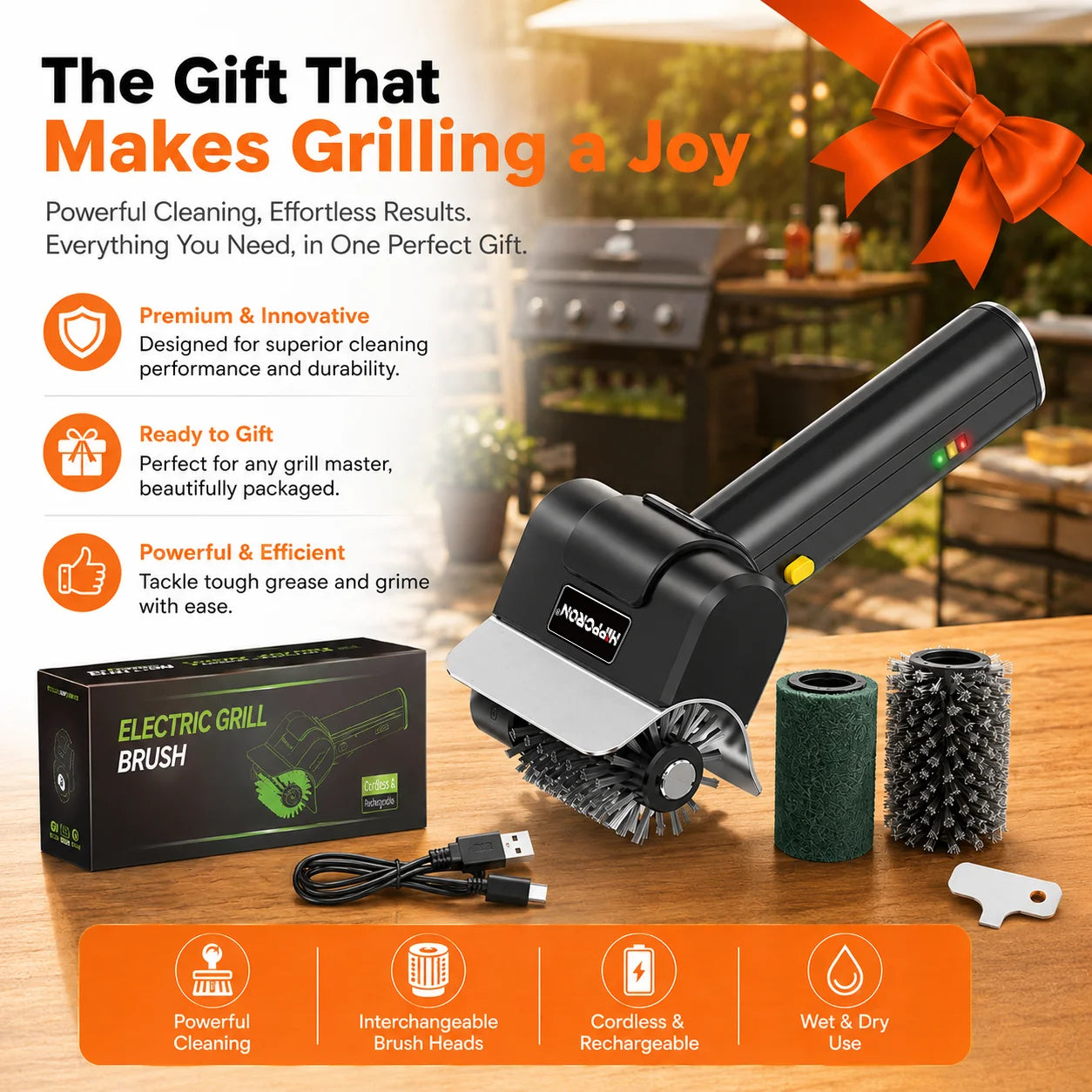 Ultimate Bristle-Free BBQ Brush Pro