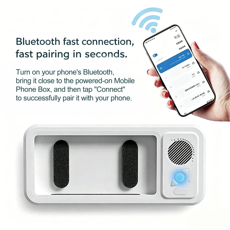 Bluetooth Speaker Waterproof Phone Box Touchscreen Phone Case Bathroom Shower Wall Mount Phone Stand For Watching Videos
