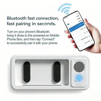 Bluetooth Speaker Waterproof Phone Box Touchscreen Phone Case Bathroom Shower Wall Mount Phone Stand For Watching Videos