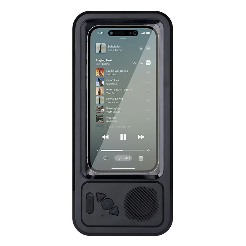 Bluetooth Speaker Waterproof Phone Box Touchscreen Phone Case Bathroom Shower Wall Mount Phone Stand For Watching Videos